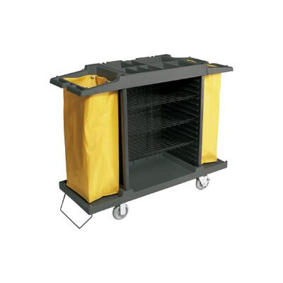 Carro Housekeeping Com 2 Sacos E Estantes Grande 120cm Altura